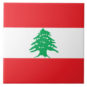 Libanese vlag (Libanese vlag) Tegeltje