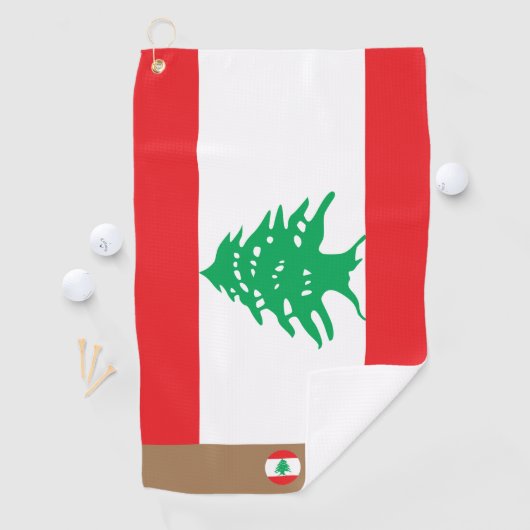 Libanese vlag & Libanon monogrammen/golfhanddoek Golfhanddoek (Insitu)