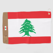 Libanese vlag & Libanon monogrammen/golfhanddoek Golfhanddoek (Horizontaal)