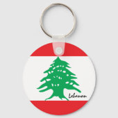 Libanese vlag & Libanon - sport/sportfan Sleutelhanger (Voorkant)