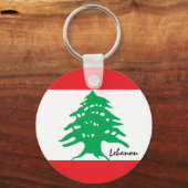 Libanese vlag & Libanon - sport/sportfan Sleutelhanger (Achterkant)