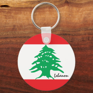 Libanese vlag & Libanon - sport/sportfan Sleutelhanger
