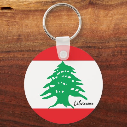 Libanese vlag & Libanon - sport/sportfan Sleutelhanger (Voorkant)