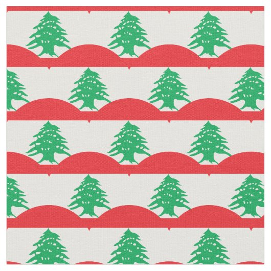 Libanese vlag & Libanon Trendy Fabric/mode Stof (Close Up)