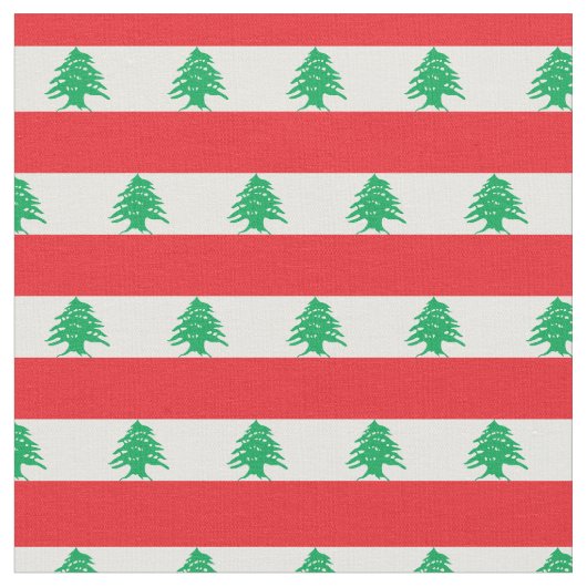 Libanese vlag & Libanon Trendy Fabric/mode Stof (Close Up)
