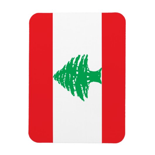 Libanese vlag magneet (Verticaal)
