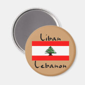 Libanese vlag magneet (Voorkant / Achterkant)