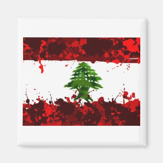 Libanese vlag magneet (Voorkant)