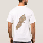 Libanese vlag + map + tekst T-shirt (Achterkant)