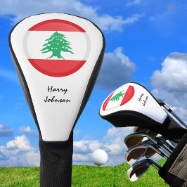 Libanese Vlag & Monogrammed Golfclubs Hoesjes Golfheadcover
