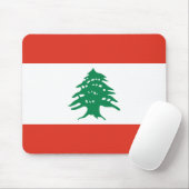 Libanese vlag Mousepad Muismat (Met muis)