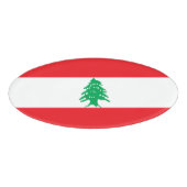Libanese vlag naambadge (Voorkant)