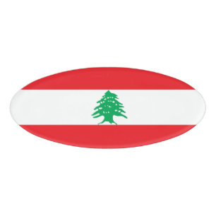 Libanese vlag naambadge