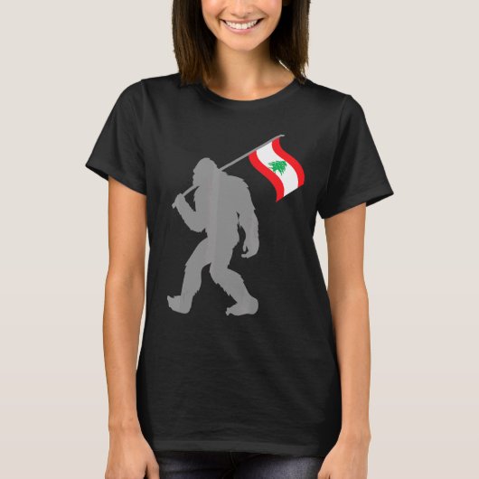 Libanese vlag op Libanese vlag T-shirt (Voorkant)