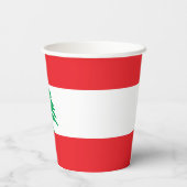 Libanese vlag papieren bekers (Achterkant)