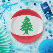 Libanese vlag papieren bordje (Feest)