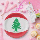 Libanese vlag papieren bordje (Feest)