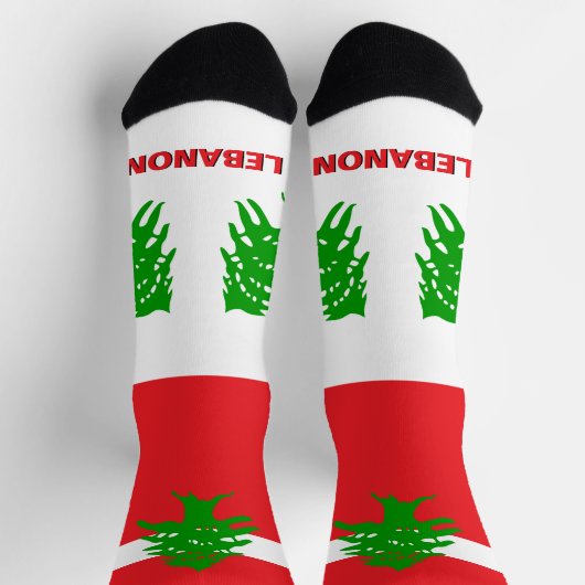 Libanese vlag Patriottisch, duurzaam Libanon Sokken (Top)