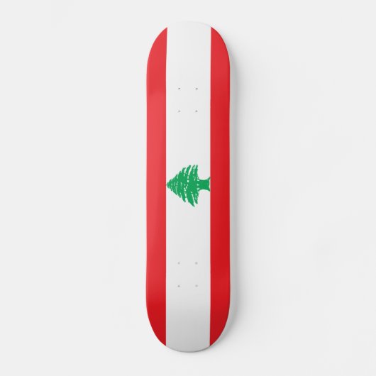 Libanese vlag persoonlijk skateboard (Voorkant)