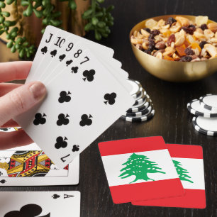 Libanese vlag pokerkaarten