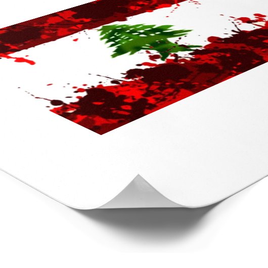 Libanese vlag poster (Hoek)