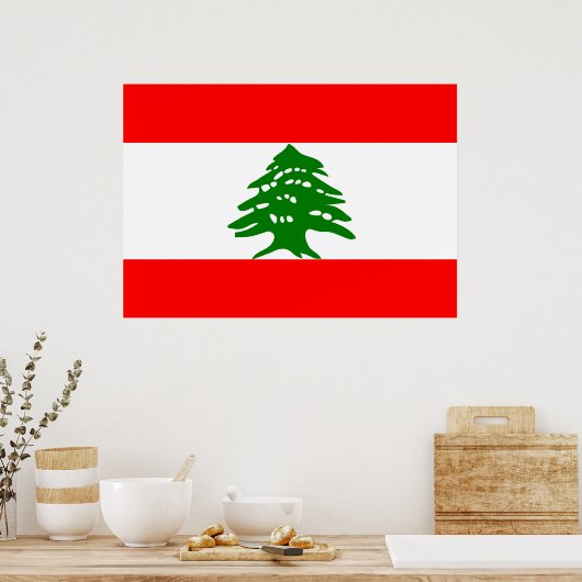 Libanese vlag poster (Keuken)