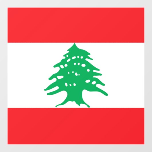 Libanese vlag raamsticker (Vel)