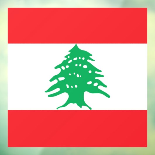 Libanese vlag raamsticker (Vel 3)