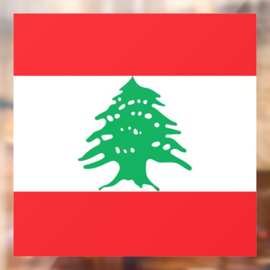Libanese vlag raamsticker (Vel 2)