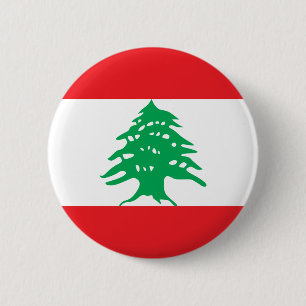 Libanese vlag ronde button 5,7 cm