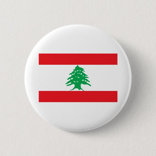 Libanese vlag ronde button 5,7 cm (Voorkant)