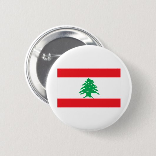 Libanese vlag ronde button 5,7 cm (Voorkant /achterkant)