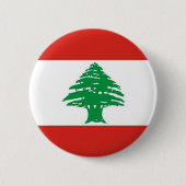 Libanese vlag ronde button 5,7 cm (Voorkant)