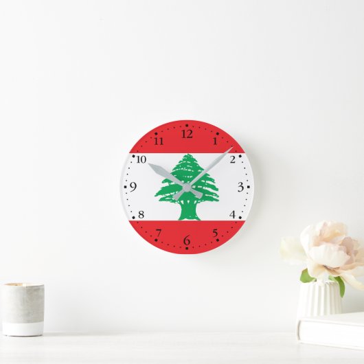 Libanese vlag ronde klok (Huis)