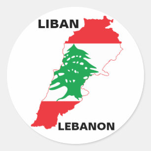 Libanese vlag ronde sticker