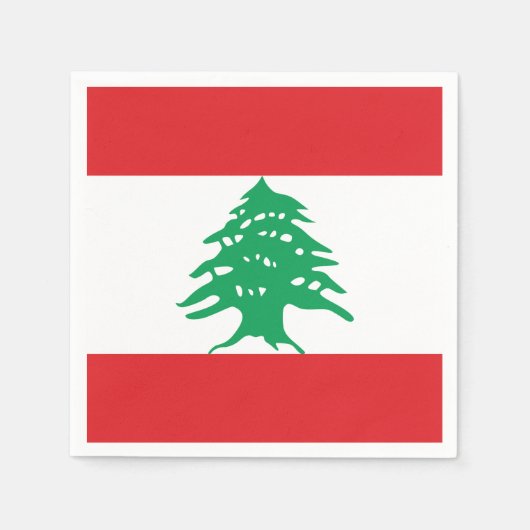 Libanese vlag servet (Voorkant)