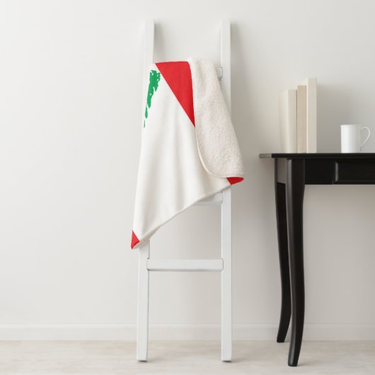 Libanese vlag sherpa deken (In situ)