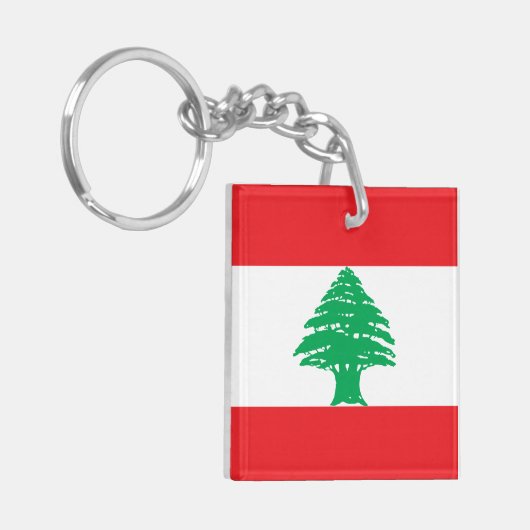 Libanese vlag sleutelhanger (Voorkant Links)