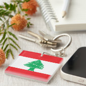 Libanese vlag sleutelhanger (Voorkant Rechts)