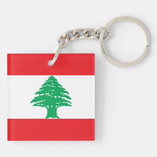 Libanese vlag sleutelhanger (Achterkant)