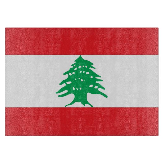 Libanese vlag snijplank (Voorkant)