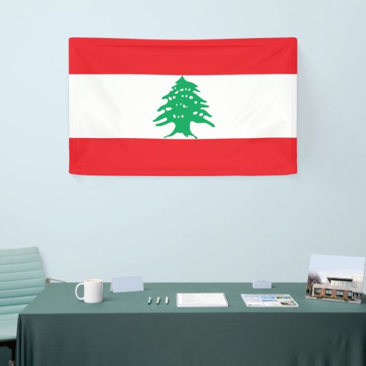 Libanese vlag spandoek (Beurs)