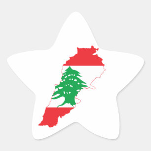 Libanese vlag ster sticker