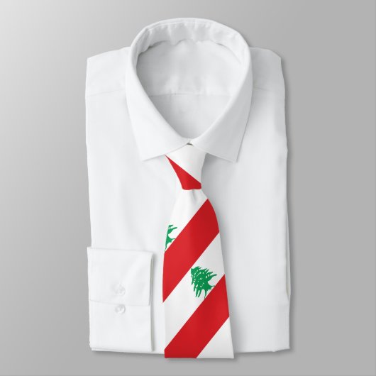 Libanese vlag stropdas (Gebonden)