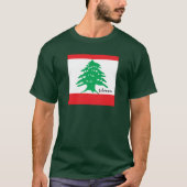 Libanese vlag T-shirt, Libanon patriotten / sport T-shirt (Voorkant)