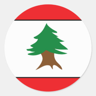 Libanese vlag T-shirts en cadeaus Ronde Sticker