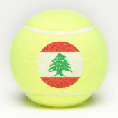 Libanese vlag tennisballen (Achterkant)