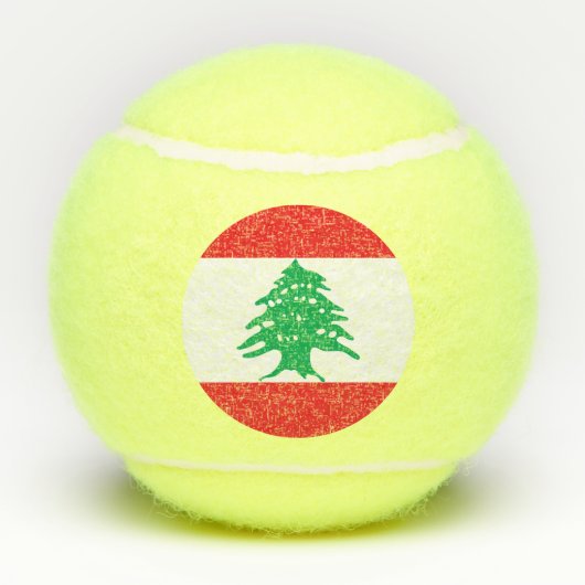 Libanese vlag tennisballen (Achterkant)