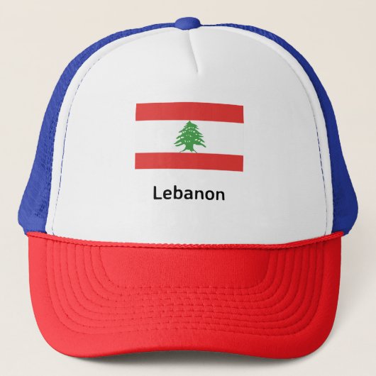 Libanese vlag trucker pet (Voorkant)