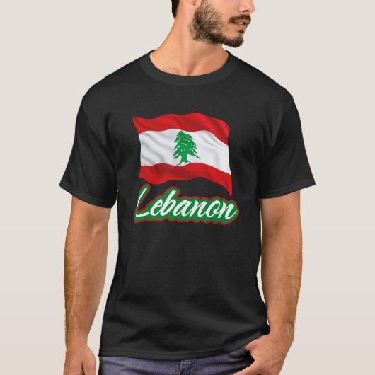 Libanese Vlag van Libanon Patriottische Mannen Vro T-shirt (Voorkant)